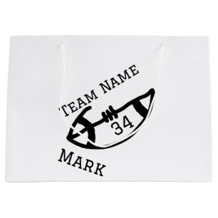 team name add player name date sports men  large gift bag