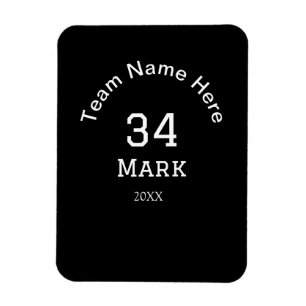 team name add player name date sports men  magnet