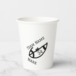 team name add player name date sports men paper cups