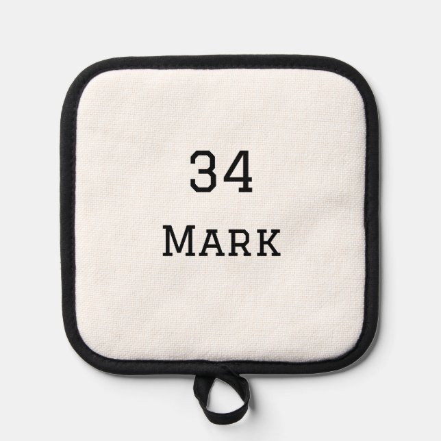 team name add player name date sports men  pot holder (Front)