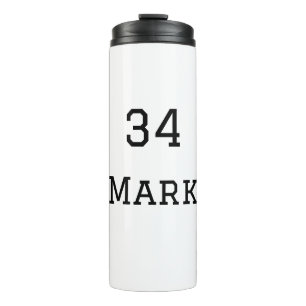 team name add player name date sports men thermal tumbler