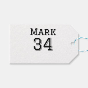 team name add player name date sports men vintage  gift tags