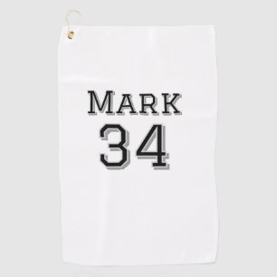 team name add player name date sports men vintage golf towel