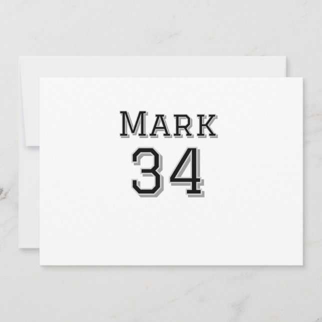 team name add player name date sports men vintage  invitation (Front)