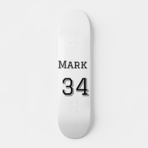 team name add player name date sports men vintage  skateboard