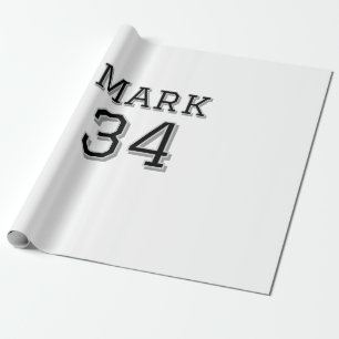 team name add player name date sports men vintage  wrapping paper