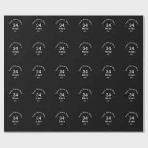 team name add player name date sports men  wrapping paper
