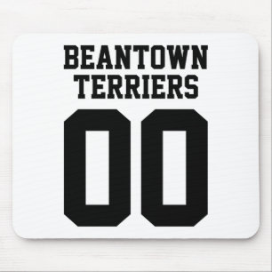 Team Name And Jersey Number Front Back T Shirt Mouse Mat