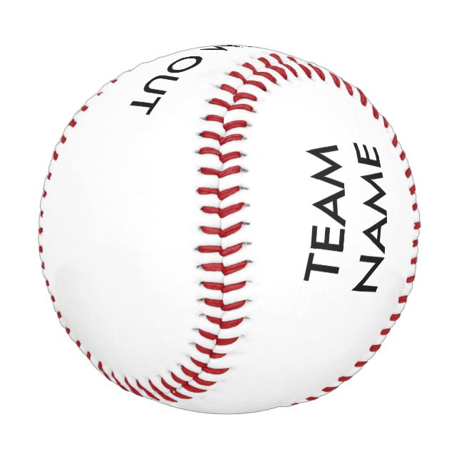 Team Name and Strike Out Baseball (Angled)