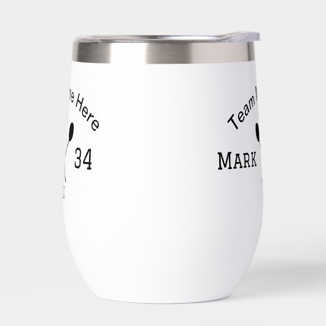 Team name here add name number ball paddle golf  (Left)