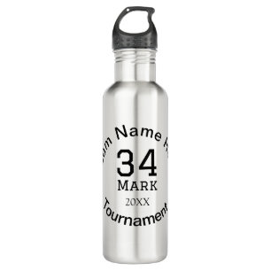 Team name here add name tournament year text 710 ml water bottle
