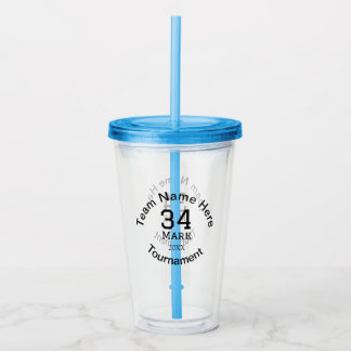 Team name here add name tournament year text acrylic tumbler