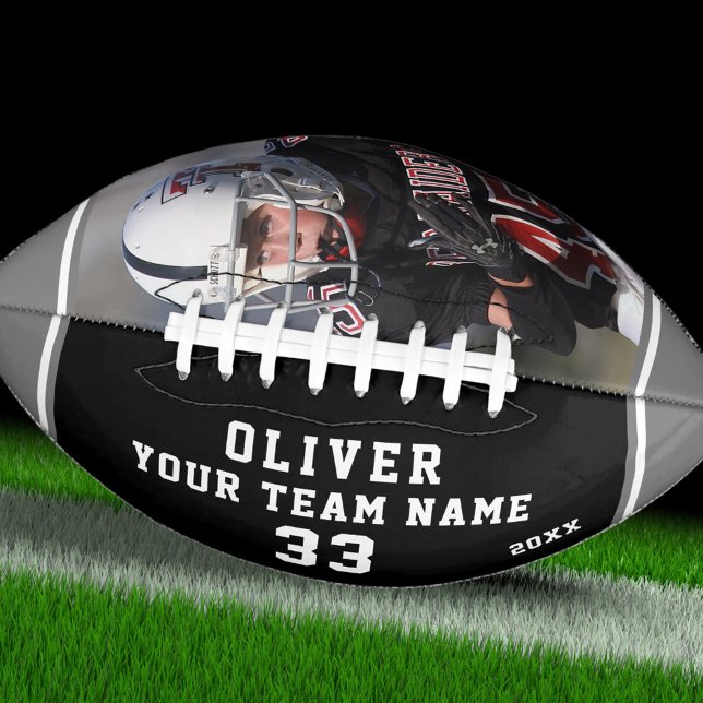 Team Name Player Number Black Grey Stripe Photo American Football (Creator Uploaded)