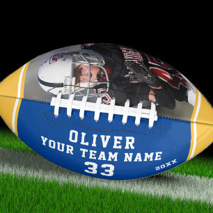 Team Name Player Number Blue Yellow Stripe Photo American Football