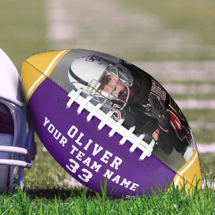 Team Name Player Number Purple Yellow Stripe Photo American Football