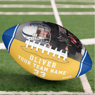 Team Name Player Number Yellow Blue Stripe Photo American Football