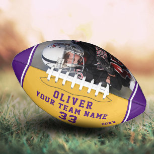Team Name Player Number Yellow Purple Stripe Photo American Football