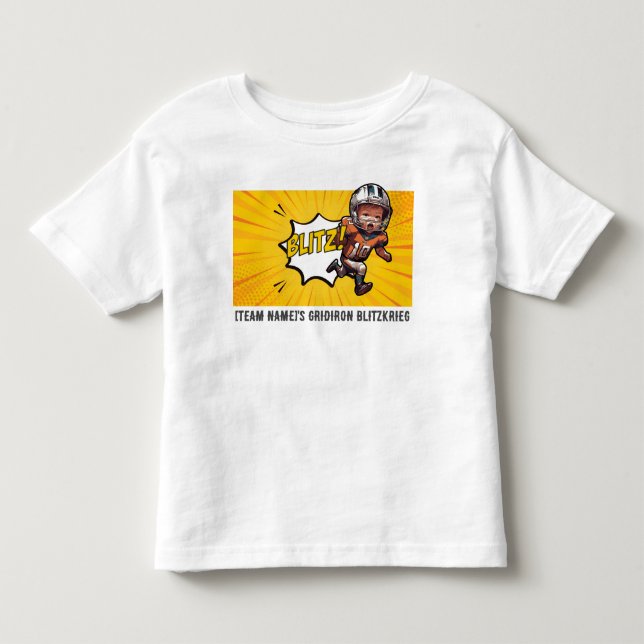 [Team Name]'s Gridiron Blitzkrieg #28 Customisable Toddler T-Shirt (Front)