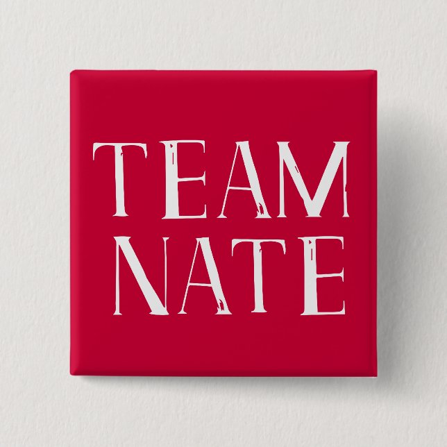 Team Nate 15 Cm Square Badge (Front)
