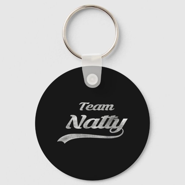 Team Natural Anti Juice Fitness - Men's Black Shor Key Ring (Front)