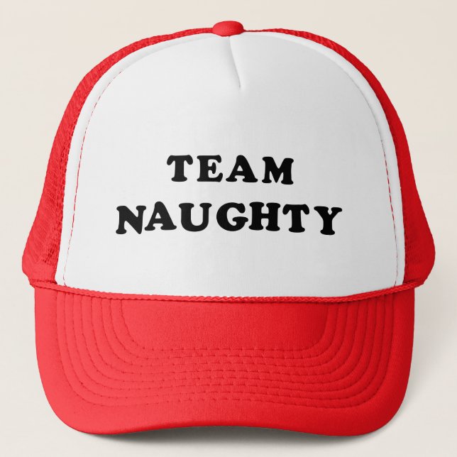 Team Naughty Christmas Trucker Hat (Front)