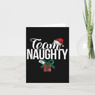 Team Naughty Couple Matching Team Nice  Card
