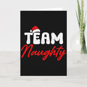 Team Naughty Funny Christmas Couple Matching Team Card