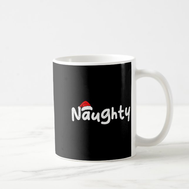 Team Naughty Funny Christmas Couple Matching Team  Coffee Mug (Right)