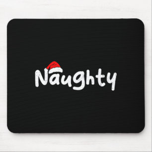 Team Naughty Funny Christmas Couple Matching Team Mouse Mat