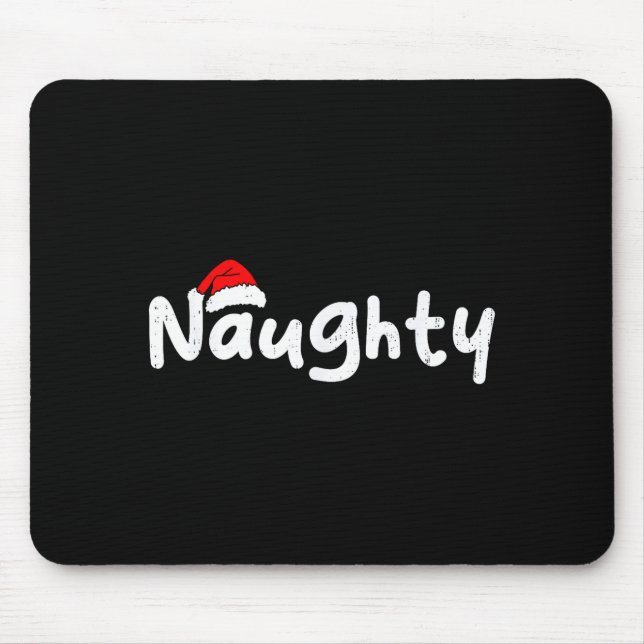 Team Naughty Funny Christmas Couple Matching Team  Mouse Mat (Front)