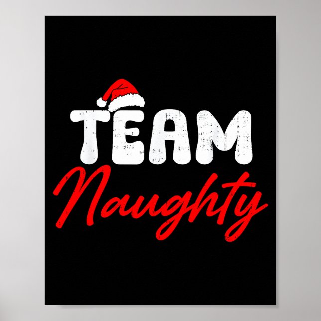 Team Naughty Funny Christmas Couple Matching Team  Poster (Front)