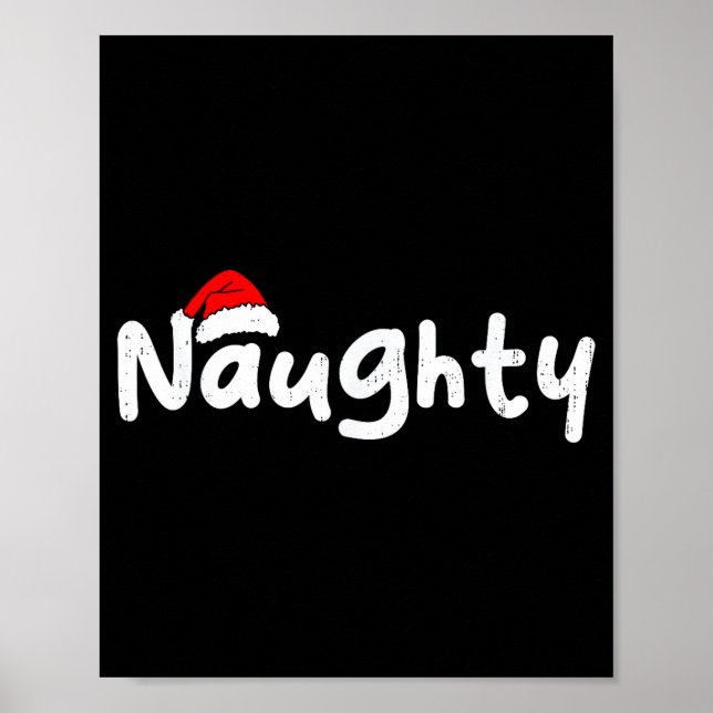 Team Naughty Funny Christmas Couple Matching Team  Poster (Front)