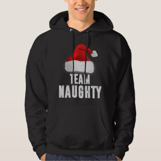Team Naughty, Funny Christmas Pajama, Family Match Hoodie