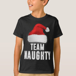Team Naughty, Funny Christmas Pajama, Family Match T-Shirt