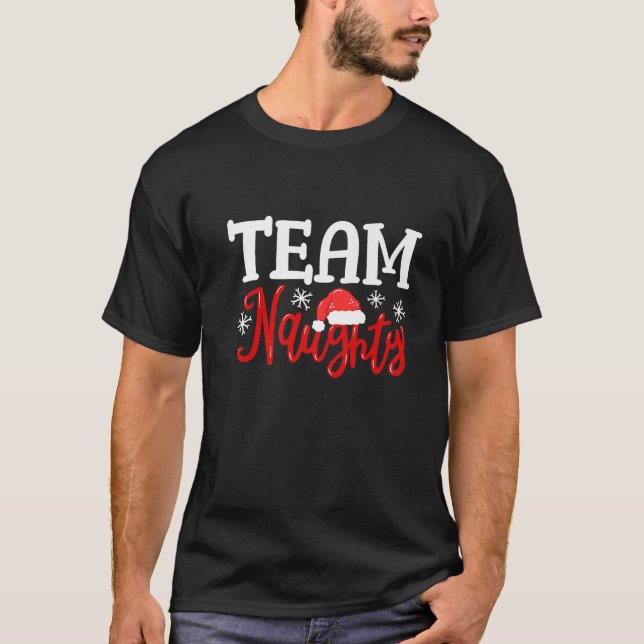 Team Naughty Funny Couple Matching Outfit Team Nic T-Shirt (Front)