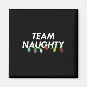 Team Naughty Nice Funny Holiday Christmas T Santa  Magnet