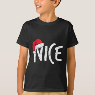 Team Naughty Nice Funny Matching Christmas Couples T-Shirt