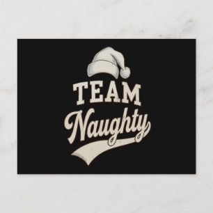 Team Naughty Santa Christmas Xmas Matching Family Holiday Postcard