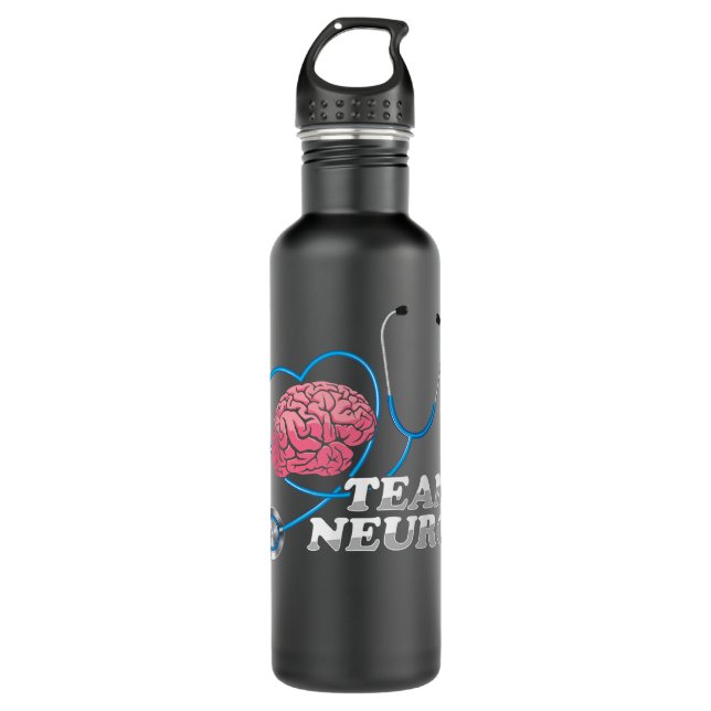 Team Neuro Neurosurgeon Neurology Neurosurgery Bra 710 Ml Water Bottle (Front)