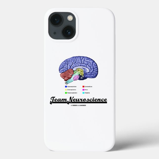Team Neuroscience Brain Anatomy Attitude Case-Mate iPhone Case (Back)