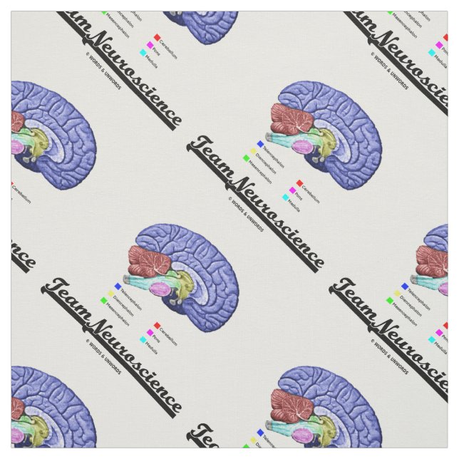 Team Neuroscience Brain Anatomy Attitude Fabric (Swatch)