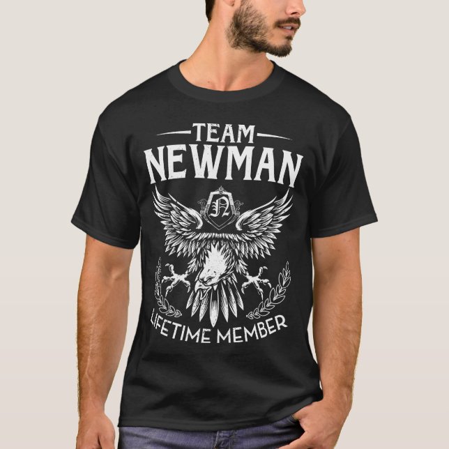 Team NEWMAN Lifetime Member Last Name T-Shirt (Front)
