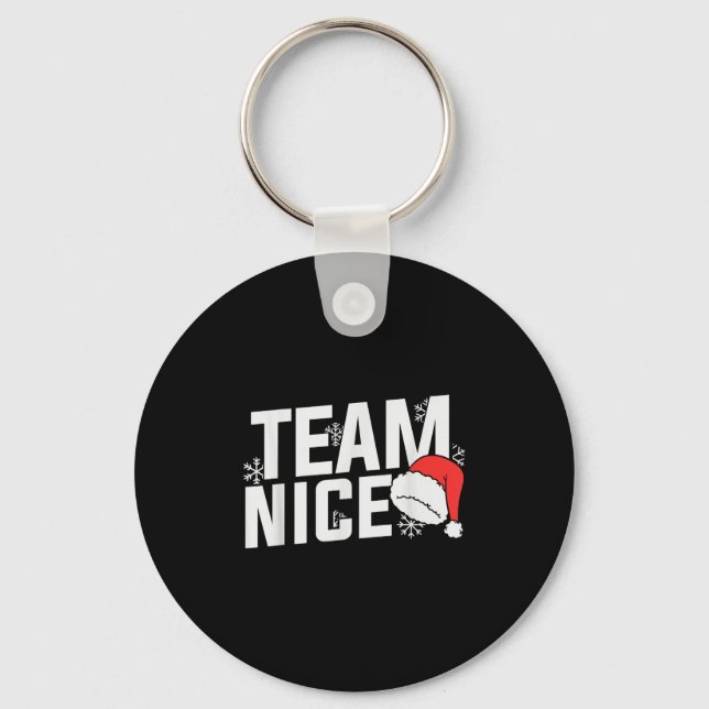Team Nice Family Christmas Apparel Uni Kids &amp;  Key Ring (Front)