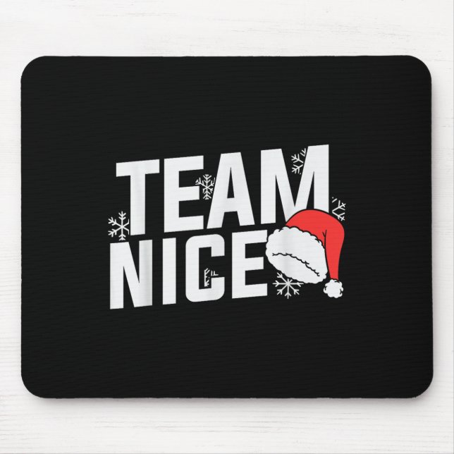 Team Nice Family Christmas Apparel Uni Kids &amp;  Mouse Mat (Front)