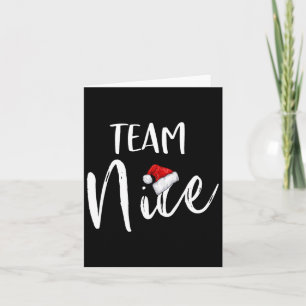 Team Nice Funny Christmas Family Matching Pyjamas  Card