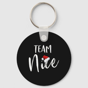 Team Nice Funny Christmas Family Matching Pyjamas  Key Ring