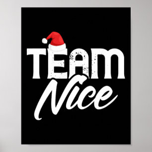 Team Nice Funny Couple Matching Outfit Team Naught Poster