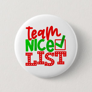 Team Nice List - Christmas Designs-56587 6 Cm Round Badge