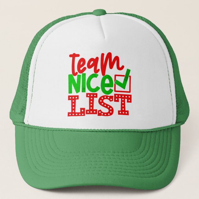 Team Nice List - Christmas Designs-56587 Trucker Hat (Front)