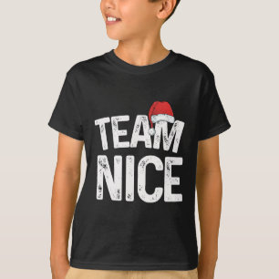 Team Nice Matching Christmas Couples Costume Naugh T-Shirt